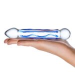 6.5 Inch Full Tip Textured Glass Dildo - Image 3