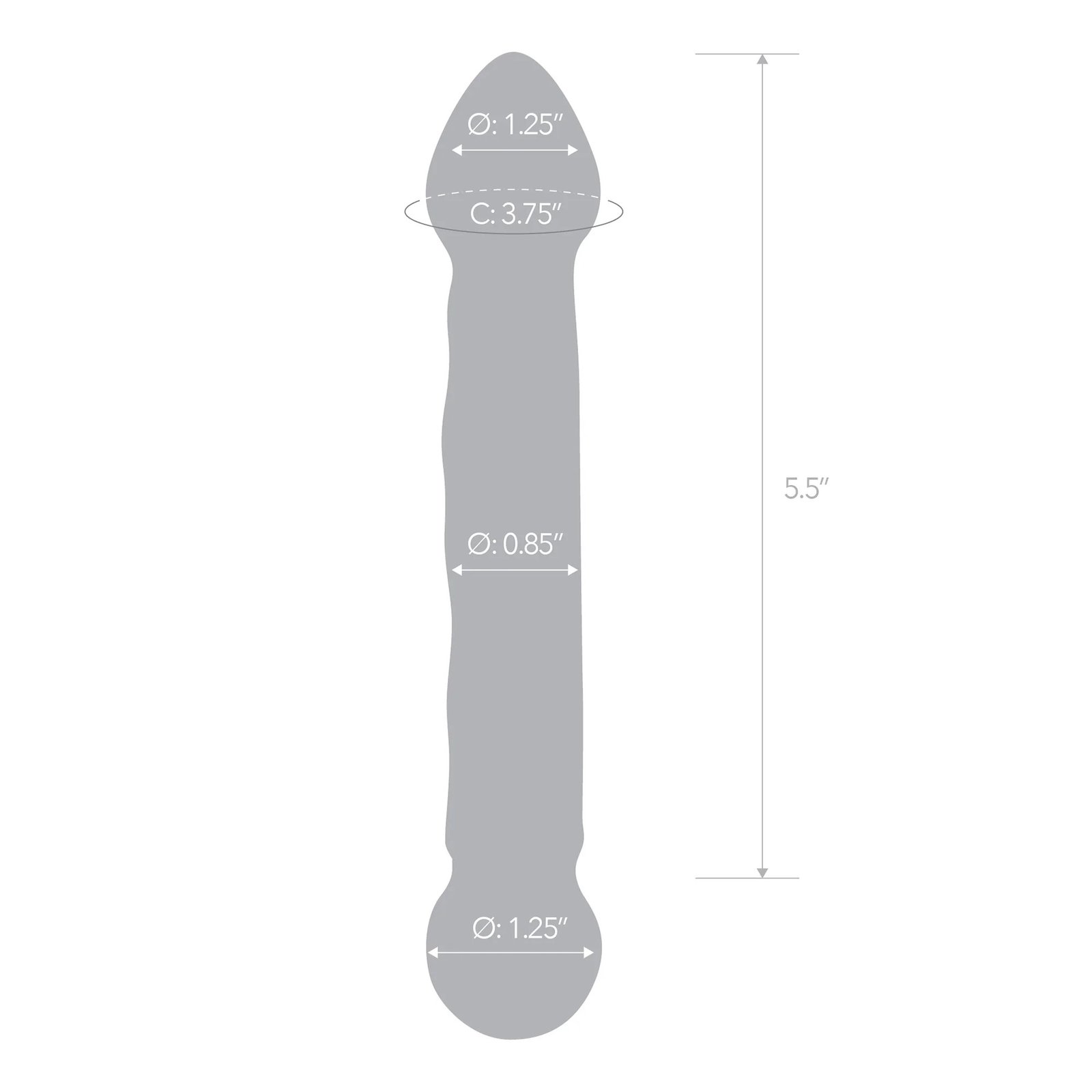 65-inch-full-tip-textured-glass-dildo 6.5 Inch Full Tip Textured Glass Dildo - Image 1