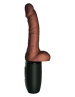 7.5 Inch Thrusting Cock With Balls - Brown - Image 2