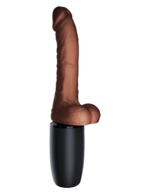 7.5 Inch Thrusting Cock With Balls - Brown - Image 7