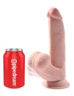 8 Inch Triple Density Cock With Swinging Balls - Light - Image 3