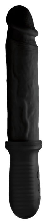 8x Auto Pounder Vibrating and Thrusting Dildo With Handle - Black - Image 2