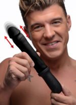 8x Auto Pounder Vibrating and Thrusting Dildo With Handle - Black - Image 3