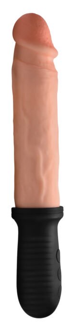8x Auto Pounder Vibrating and Thrusting Dildo With Handle - Flesh - Image 3