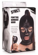 Ponytail Bondage Hood - Black - Image 3