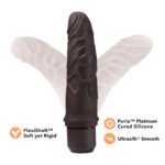 Dr. Skin Silicone - Dr. Robert - 7 Inch Vibrating Dildo - Brown - Image 5