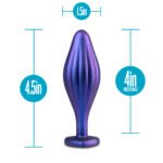 Anal Adventures Matrix - Wavy Bling Plug -  Sapphire