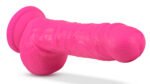 Neo - 9 Inch Dual Density Dildo - Neon Pink - Image 2