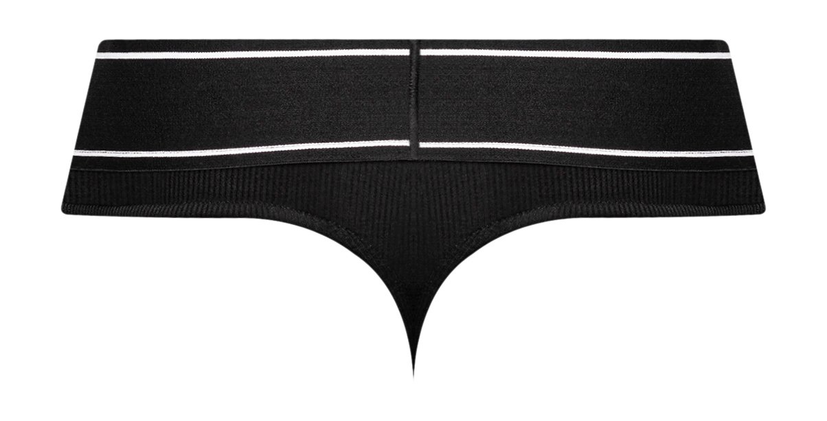 Modal Rib Bong Thong - X-Large - Black image 0 Modal Rib Bong Thong - X-Large - Black - Image 1