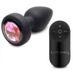 28x Silicone Vibrating Pink Gem Anal Plug With Remote - Small - Image 5