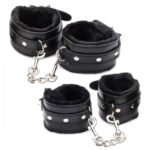Hook Up 10 Piece Plush Bondage Set - Black - Image 9