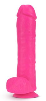 Neo - 11 Inch Dual Density Dildo - Neon Pink - Image 4