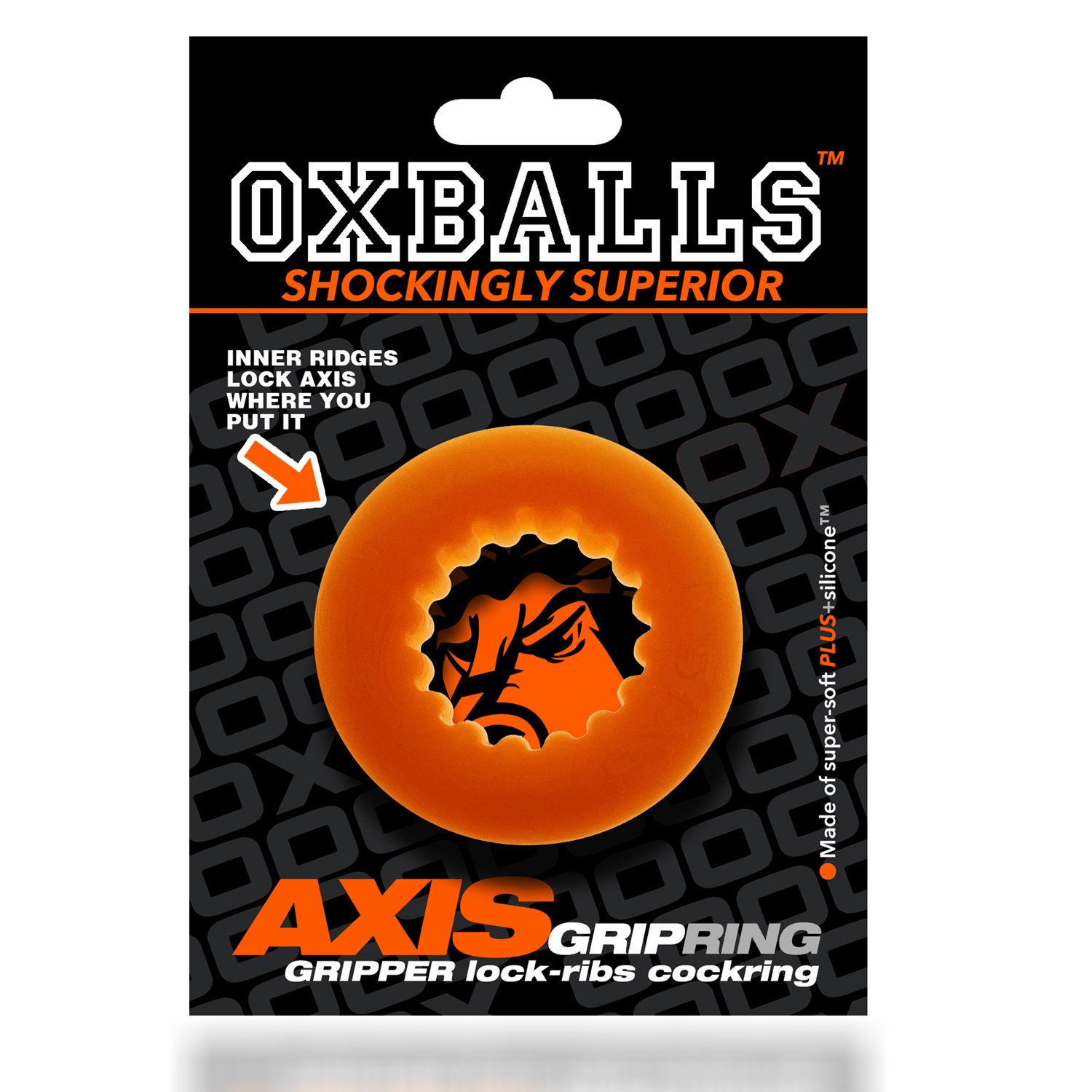 Axis - Rib Griphold Cockring - Orange Ice image 0 Axis - Rib Griphold Cockring - Orange Ice - Image 1