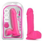 Neo - 8 Inch Dual Density Dildo - Neon Pink - Image 5