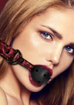 Breathable Luxury Ball Gag - Burgundy - Image 4