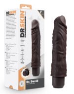 Dr. Skin Silicone - Dr. David - 8 Inch Vibrating  Dildo - Brown - Image 9