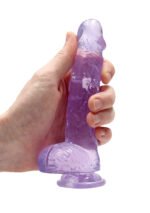 6 Inch Realistic Dildo With Balls - Purple - Image 2