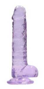 7 Inch Realistic Dildo With Balls - Purple - Image 2