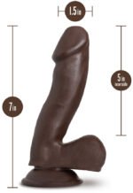 Au Naturel - Troy - 6 Inch Dildo - Chocolate - Image 5