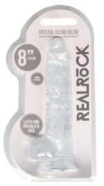 8 Inch Realistic Dildo With Balls - Translucent - Image 3