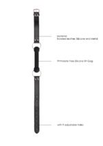 Silicone Bit Gag With Adjustable Bonded Leather  Straps - Black