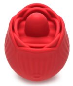 Bloomgasm - French Rose Licking and Vibrating  Stimulator - Red - Image 3