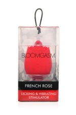 Bloomgasm - French Rose Licking and Vibrating  Stimulator - Red - Image 5