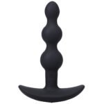 A-Play BEADED VIBE Rechargeable Silicone Anal Plug with Remote Black - Image 3