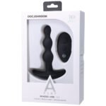 A-Play BEADED VIBE Rechargeable Silicone Anal Plug with Remote Black - Image 4