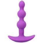 A-Play BEADED VIBE Rechargeable Silicone Anal Plug with Remote Purple - Image 4