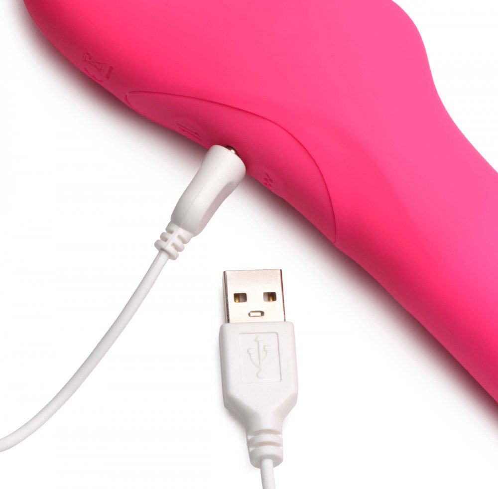 Mighty-Thrust Thrusting and Vibrating Strapless Strap-on With Remote - Pink image 0 Mighty-Thrust Thrusting and Vibrating Strapless Strap-on With Remote - Pink - Image 1