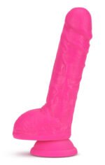 Neo - 9 Inch Dual Density Dildo - Neon Pink - Image 6