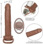 Accommodator Dual Penetrator Anal Probe with Dual Ring – Brown - Image 11