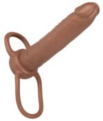 Accommodator Dual Penetrator Anal Probe with Dual Ring – Brown - Image 7