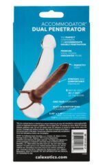 Accommodator Dual Penetrator Anal Probe with Dual Ring – Brown - Image 10