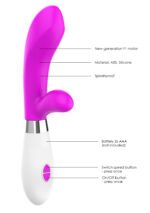 Achilles - Ultra Soft Silicone - 10 Speeds - Fuchsia - Image 2