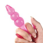 Adam & Eve Bumpy Bubbles TPE Anal Plug – Hot Pink - Image 4