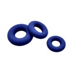 Adam & Eve Chubbies 3-Pack Silicone Cock Ring – Blue - Image 2
