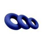 Adam & Eve Chubbies 3-Pack Silicone Cock Ring – Blue - Image 4