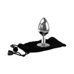 Adam & Eve Clear Gem Medium Anal Plug – Polished Aluminum - Image 3