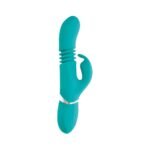Adam & Eve Eve's Rechargeable Thrusting Rabbit Vibrator – Teal - Image 2