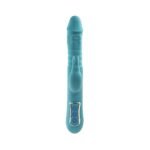 Adam & Eve Eve's Thrusting Triple Joy Rabbit Vibrator – Teal - Image 7