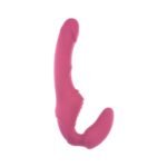 Adam & Eve Eve's Vibrating Strapless Strap-On – Wine Red, Rechargeable, Dual Motor - Image 3