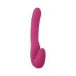 Adam & Eve Eve's Vibrating Strapless Strap-On – Wine Red, Rechargeable, Dual Motor - Image 4