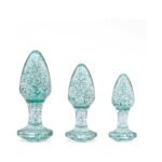 Adam & Eve Glitter Gem 3-Piece Anal Plug Set – Blue Acrylic - Image 2