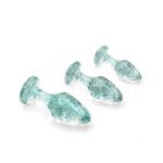 Adam & Eve Glitter Gem 3-Piece Anal Plug Set – Blue Acrylic - Image 3