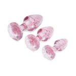 Adam & Eve Glitter Gem 3-Piece Acrylic Anal Plug Set – Hot Pink - Image 3