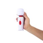 Adam & Eve Mini Magic Massager – White, USB Rechargeable Wand Vibrator - Image 6