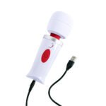 Adam & Eve Mini Magic Massager – White, USB Rechargeable Wand Vibrator - Image 9