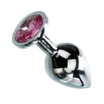 Adam & Eve Pink Gem Medium Anal Plug – Polished Aluminum - Image 3
